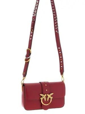 'Mini Love Slouchy' small shoulder bag 100% goat leather (Capra Hircus Hircus) PINKO Red