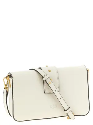 'Mini Love Slouchy' small shoulder bag Woman PINKO White