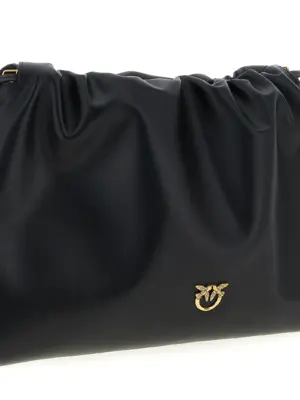 Maxi leather clutch Woman PINKO Black