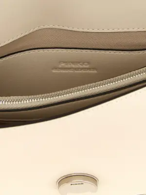 'Love One Mini' crossbody bag 100% calfskin leather (Bos Taurus) PINKO White