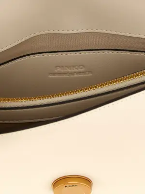 'Love One Mini' crossbody bag 100% calfskin leather (Bos Taurus) PINKO White