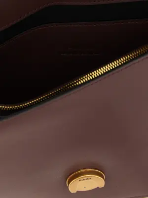 'Love One Classic' crossbody bag 100% goat leather (Capra Hircus Hircus) PINKO Brown