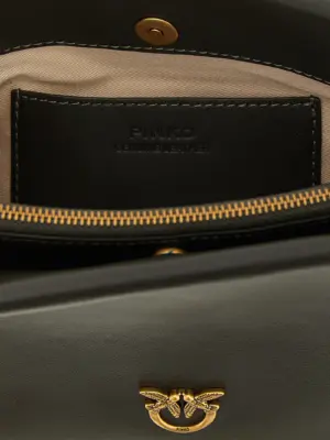 'Triplet' mini crossbody bag 100% calfskin leather (Bos Taurus) PINKO Green