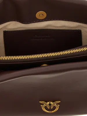 'Triplet' mini crossbody bag 100% calfskin leather (Bos Taurus) PINKO Brown