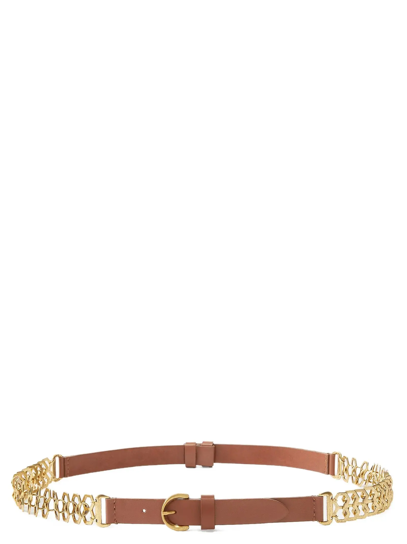 Ремінь Chain insert Pinko Коричневий 1 Chain insert belt PINKO Brown