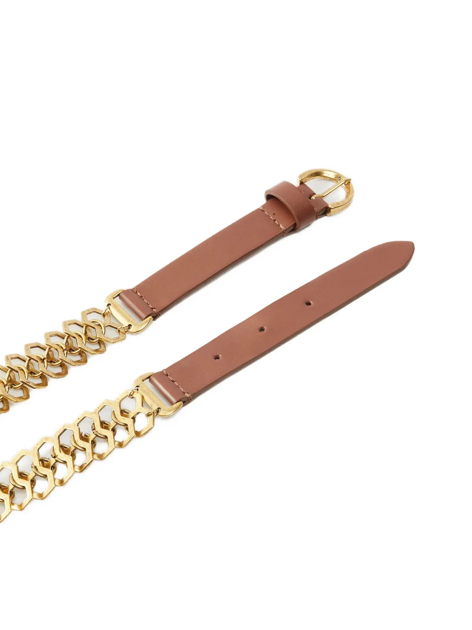 Ремінь Chain insert Pinko Коричневий 3 Chain insert belt Woman PINKO Brown