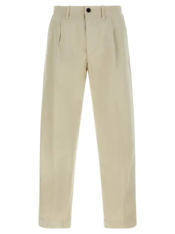 Cotton trousers INCOTEX Beige