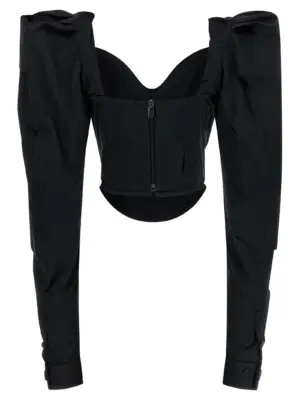 'LS Sunday Corset' top 1503003GW018ON401 VIVIENNE WESTWOOD Black