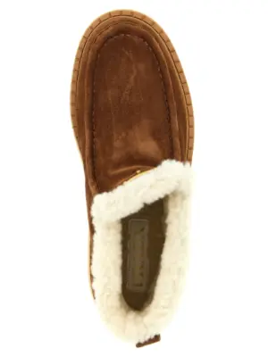 Suede ankle boots 100% calfskin leather (Bos Taurus) PRADA Brown