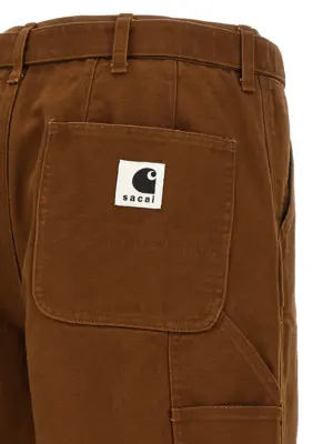 Sacai x Carhartt Wip capsule pants 100% cotton SACAI Brown