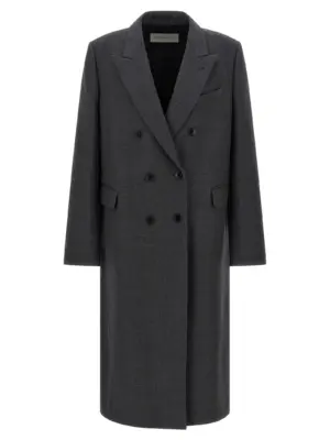 Double-breasted coat DRIES VAN NOTEN Gray