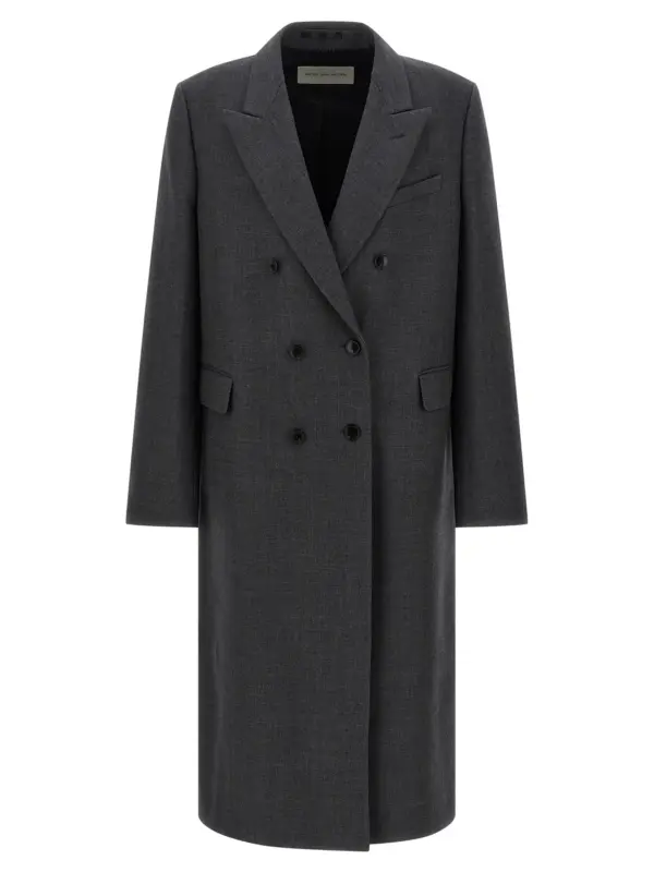 Double-breasted coat DRIES VAN NOTEN Gray