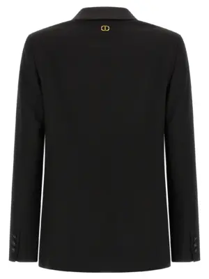 Satin lapel blazer 252TT212100006 TWIN SET Black