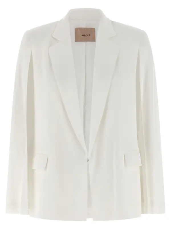 Cape sleeve blazer TWIN SET White
