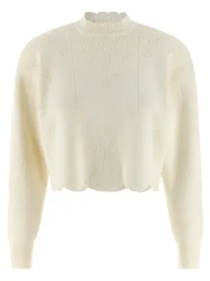 Scalloped hem sweater TWIN SET White