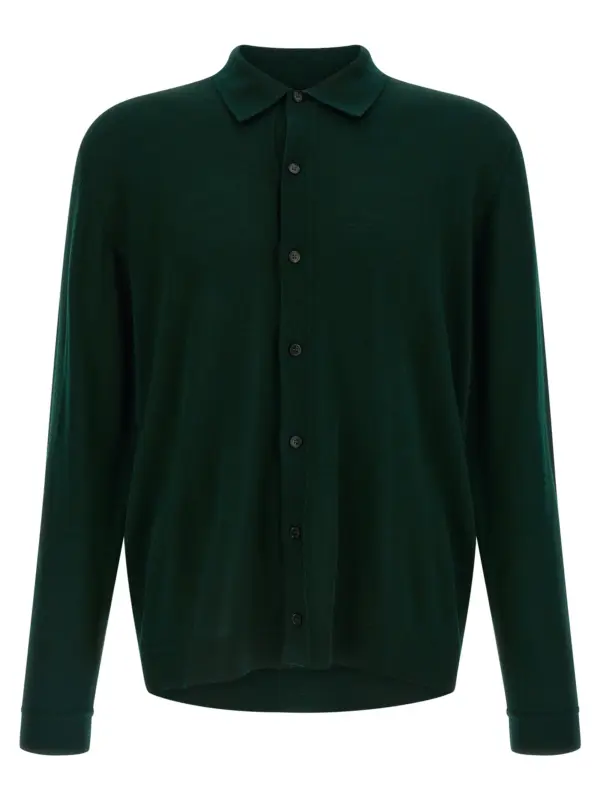 Merino wool cardigan ROBERTO COLLINA Green