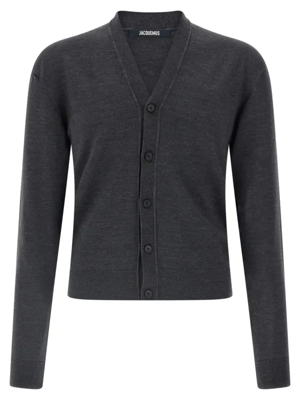'Le Cardigan Brodé' cardigan JACQUEMUS Gray