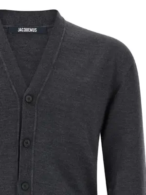 'Le Cardigan Brodé' cardigan Man JACQUEMUS Gray