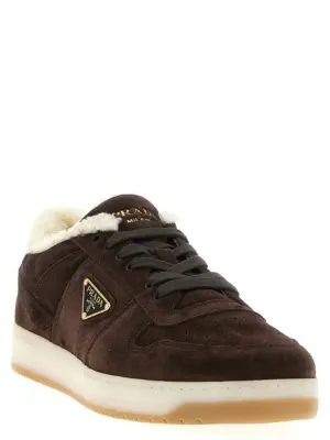 'Downtown' sneakers 2EE364FA0003AZBF0003 PRADA Brown
