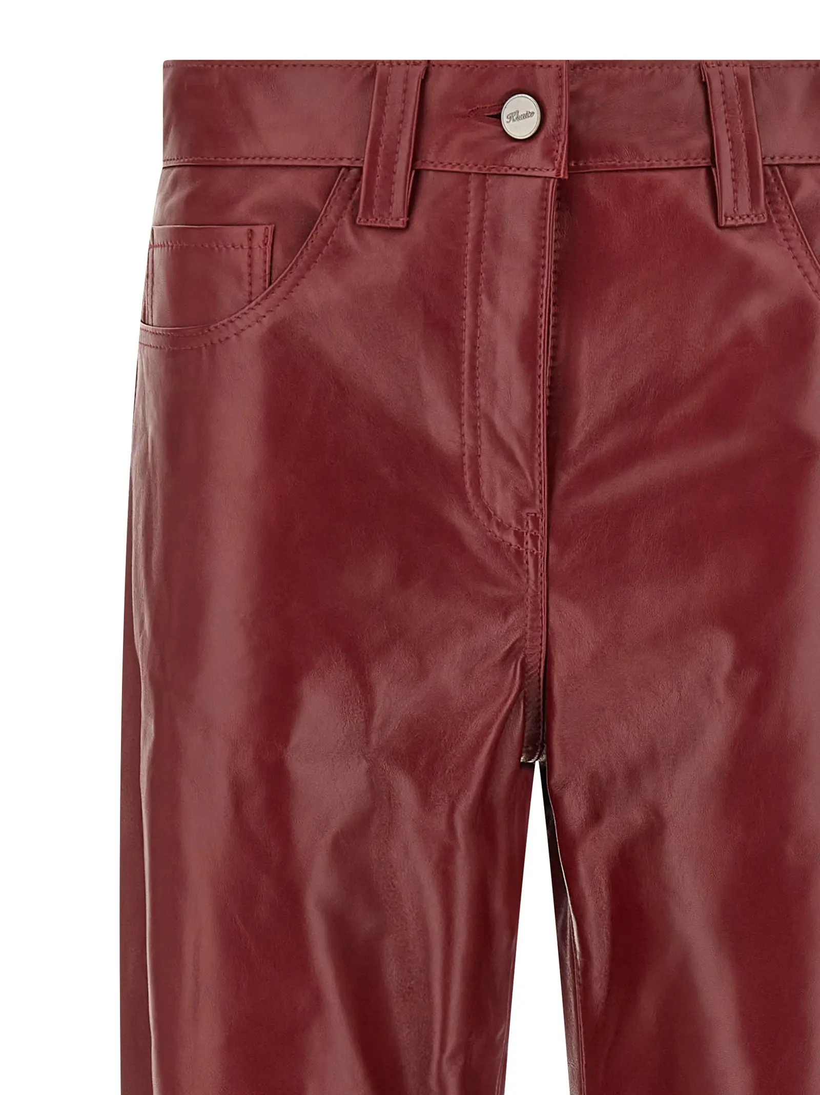 Штани Callum Khaite Бордові 3 'Callum' pants Woman KHAITE Bordeaux
