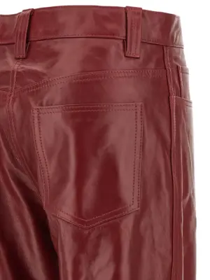 'Callum' pants 100% lamb leather (Ovis aries) KHAITE Bordeaux