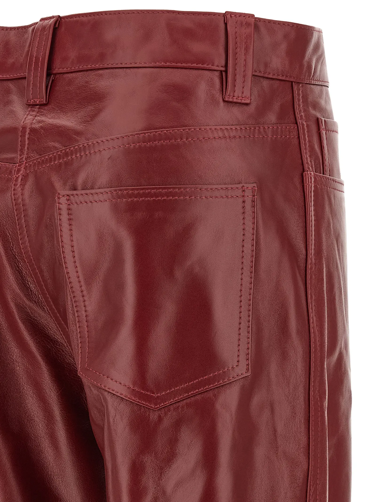 Штани Callum Khaite Бордові 4 'Callum' pants 100% lamb leather (Ovis aries) KHAITE Bordeaux