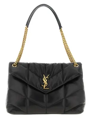 'Loulou Puffer' medium shoulder bag SAINT LAURENT Black