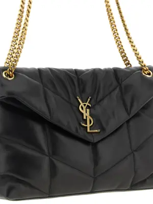 'Loulou Puffer' medium shoulder bag Woman SAINT LAURENT Black