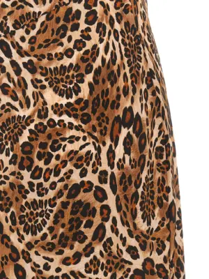 'Chalia' dress 100% silk L'AGENCE Brown