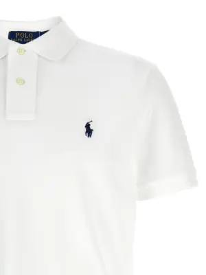 Logo embroidery polo shirt Man POLO RALPH LAUREN White