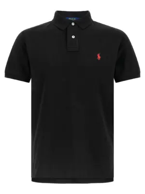 Logo embroidery polo shirt POLO RALPH LAUREN Black