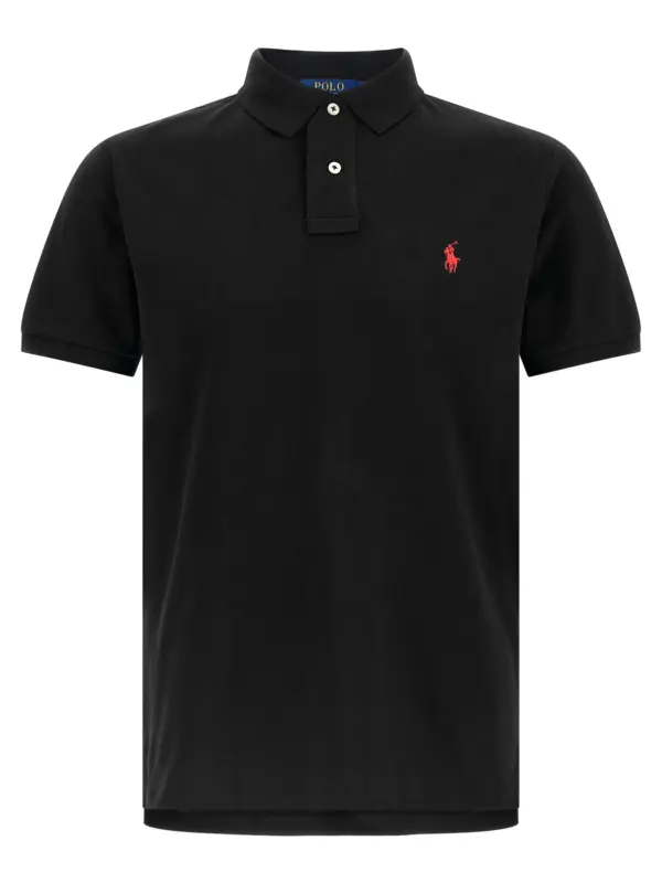 Logo embroidery polo shirt POLO RALPH LAUREN Black