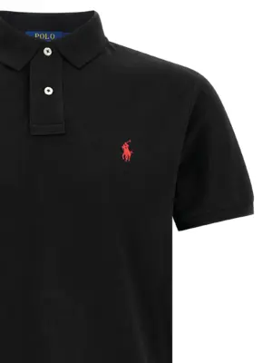Logo embroidery polo shirt Man POLO RALPH LAUREN Black