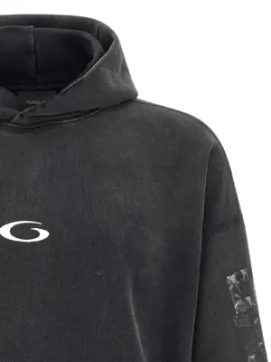 'Transparent Tape' hoodie Man BALENCIAGA Black