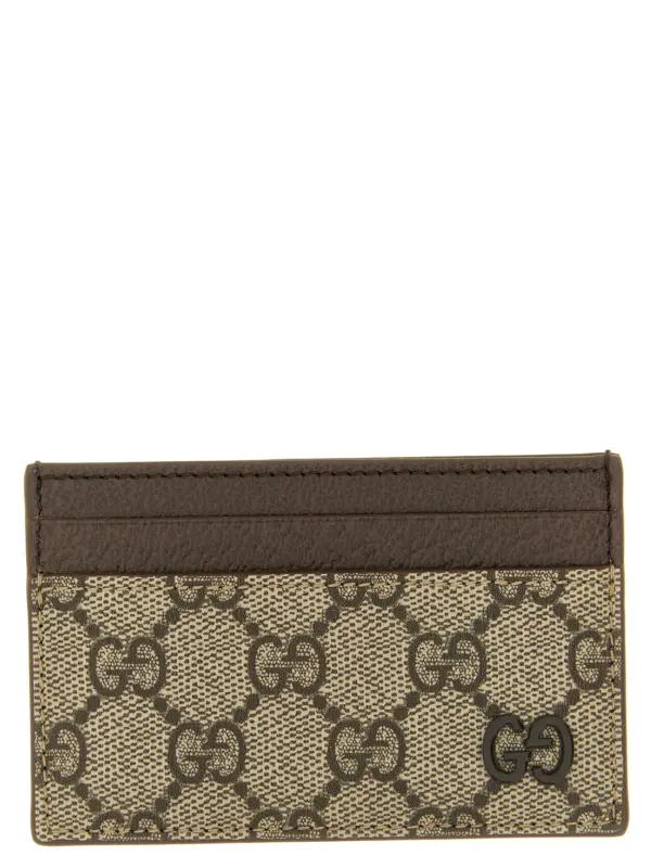 GG card holder GUCCI Brown