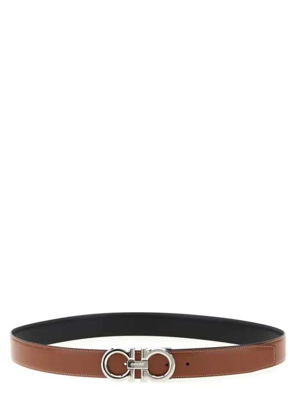 'Gancini' reversible belt FERRAGAMO Multicolor