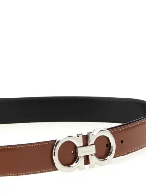 'Gancini' reversible belt 100% calfskin leather (Bos Taurus) FERRAGAMO Multicolor