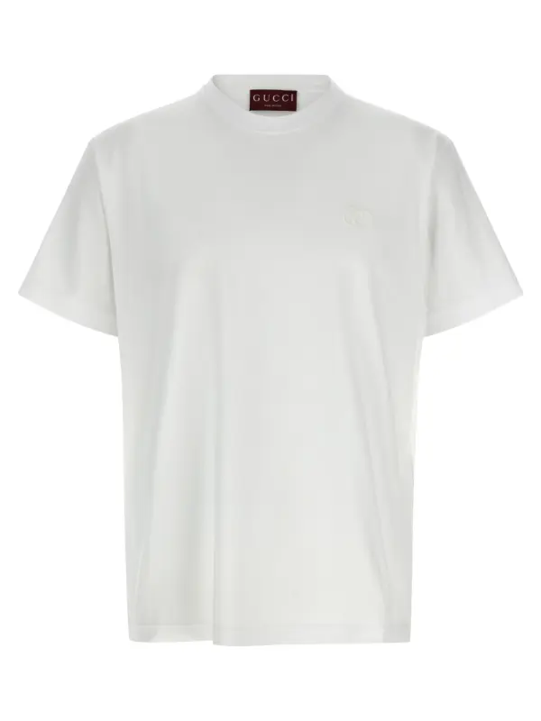 Logo embroidery t-shirt GUCCI White