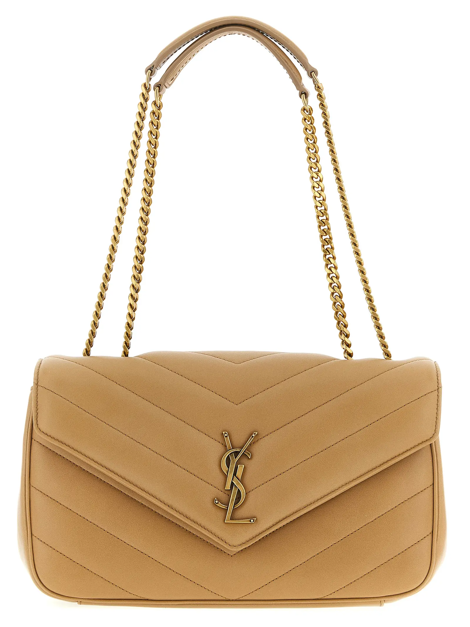 Середня сумка через плече Loulou Saint Laurent Бежева 1 'Loulou' medium shoulder bag SAINT LAURENT Beige