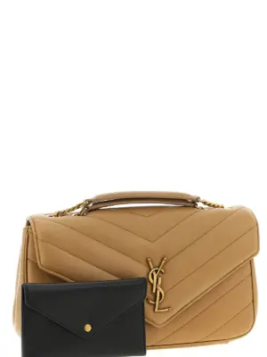 'Loulou' medium shoulder bag Woman SAINT LAURENT Beige