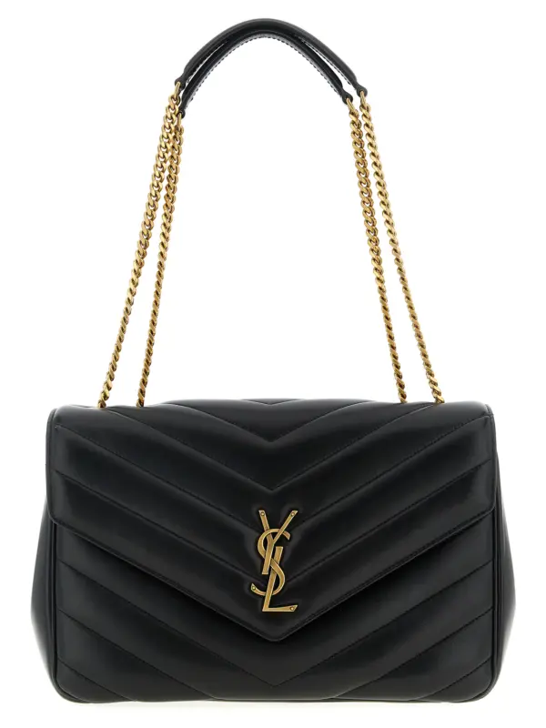 'Loulou' large shoulder bag SAINT LAURENT Black