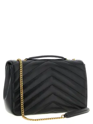 'Loulou' large shoulder bag 803541AAEAX1000 SAINT LAURENT Black