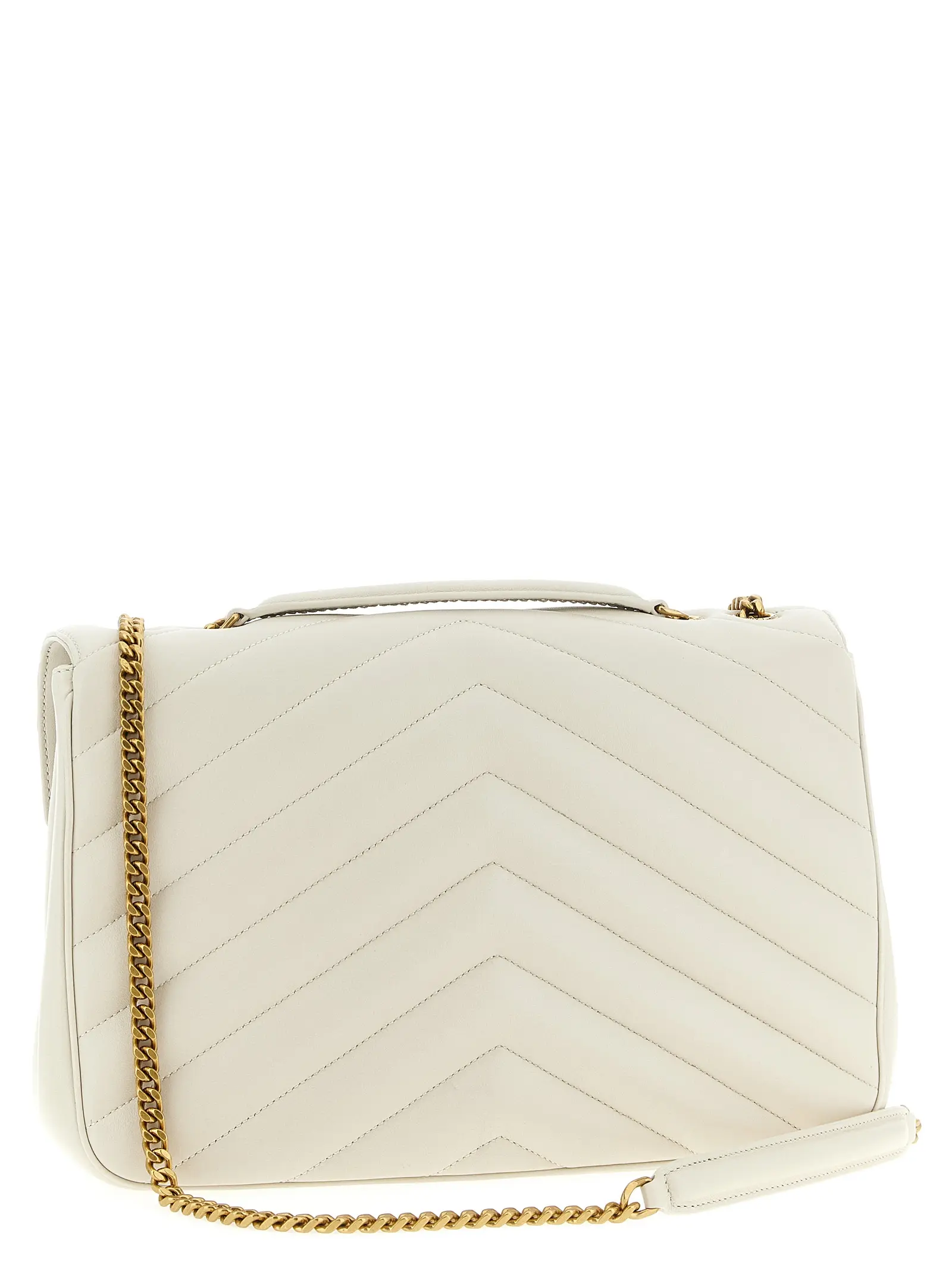 Велика сумка через плече Loulou Saint Laurent Бежева 2 'Loulou' large shoulder bag 803541AAEAX9207 SAINT LAURENT Beige
