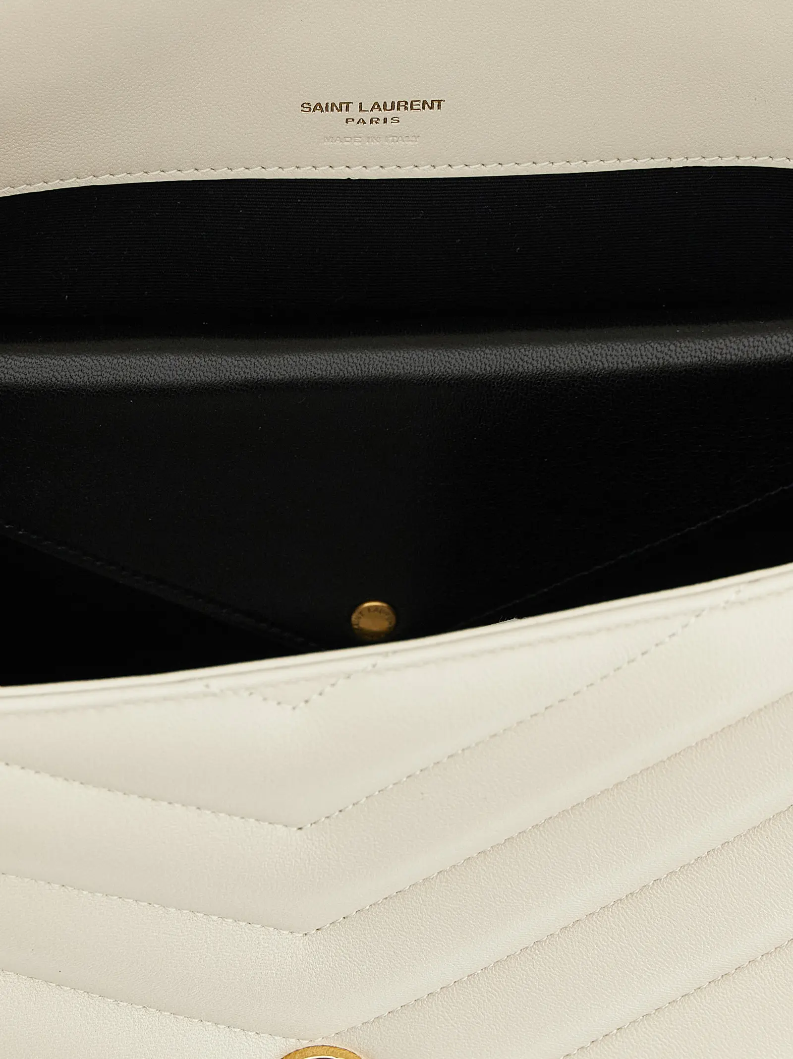 Велика сумка через плече Loulou Saint Laurent Бежева 4 'Loulou' large shoulder bag 100% lamb leather (Ovis aries) SAINT LAURENT Beige