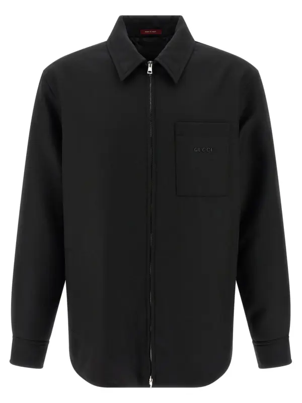 Wool overshirt GUCCI Black