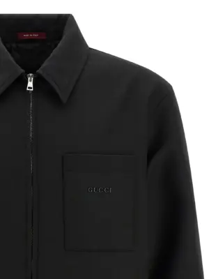 Wool overshirt Man GUCCI Black