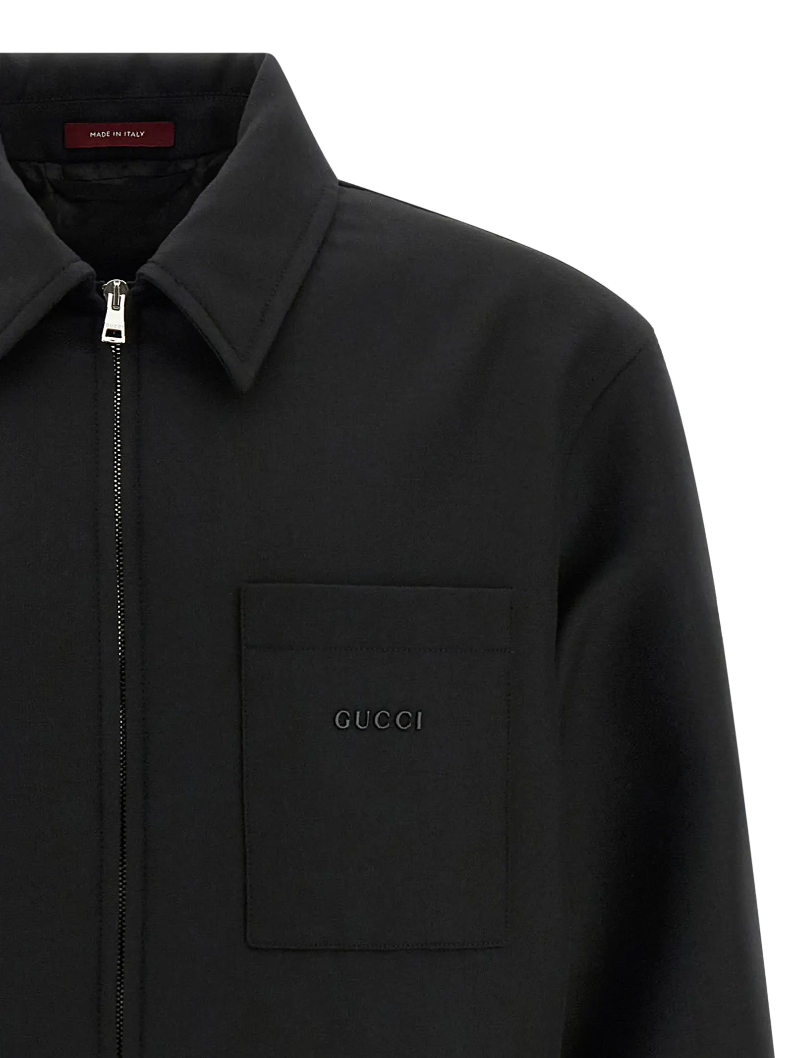 Сорочка вовняна Wool Gucci Чорна 3 Wool overshirt Man GUCCI Black
