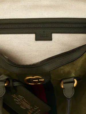 Medium 'Gucci Savoy' Duffel Bag 100% calfskin leather (Bos Taurus) GUCCI Green