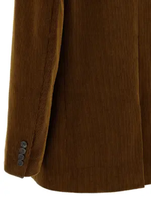 Corduroy blazer 100% cotton SAINT LAURENT Brown