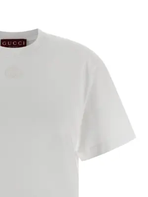 'Incrocio GG' T-shirt Woman GUCCI White